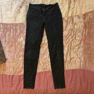Black low rise skinny jeans